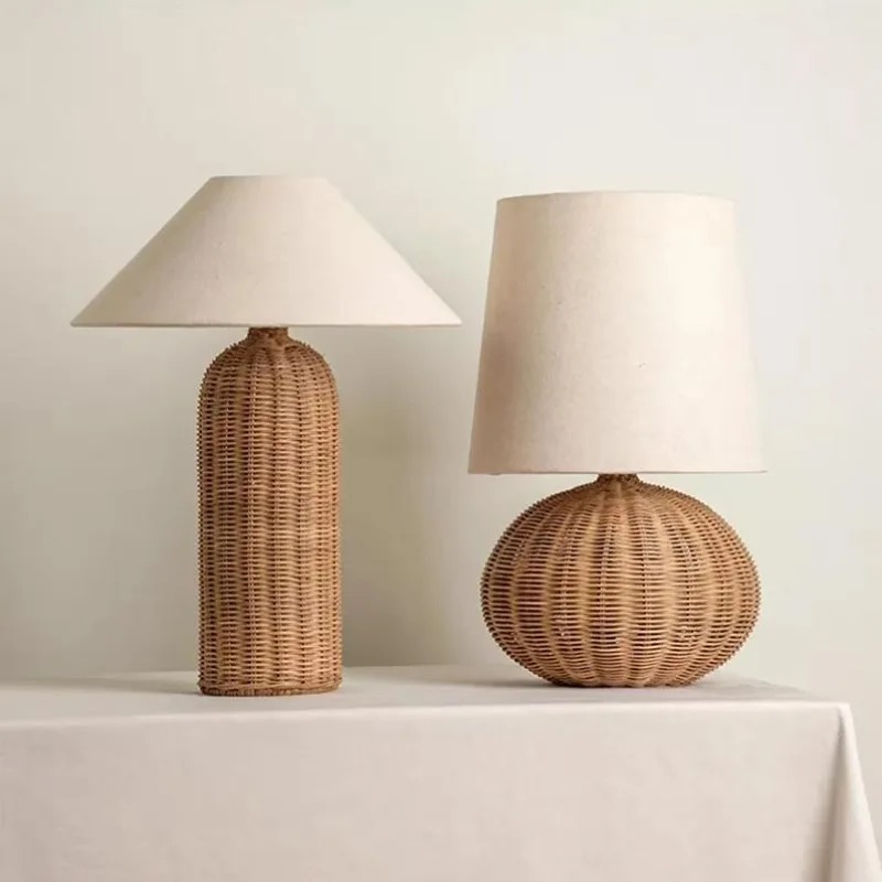 Wabi-sabi Vintage Rattan Table - Desk Setup Wallpaper recension och pris