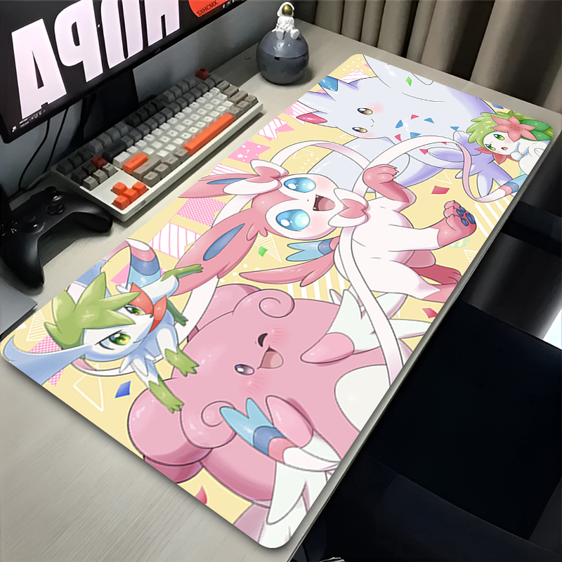 Large Pink Cute Mousepad XXL G - Desk Setup Cute recension och pris
