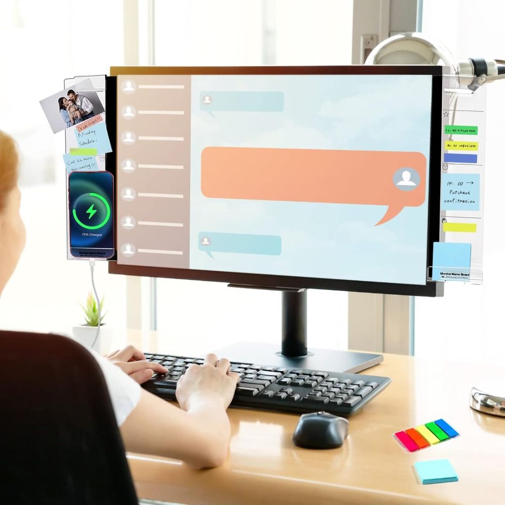 Transparent Monitor Memo Board - Sticky Memo Holder recension och pris