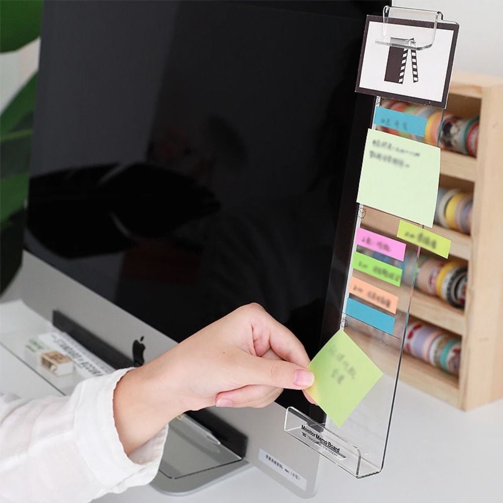 Transparent Monitor Memo Board - Sticky Memo Holder recension och pris