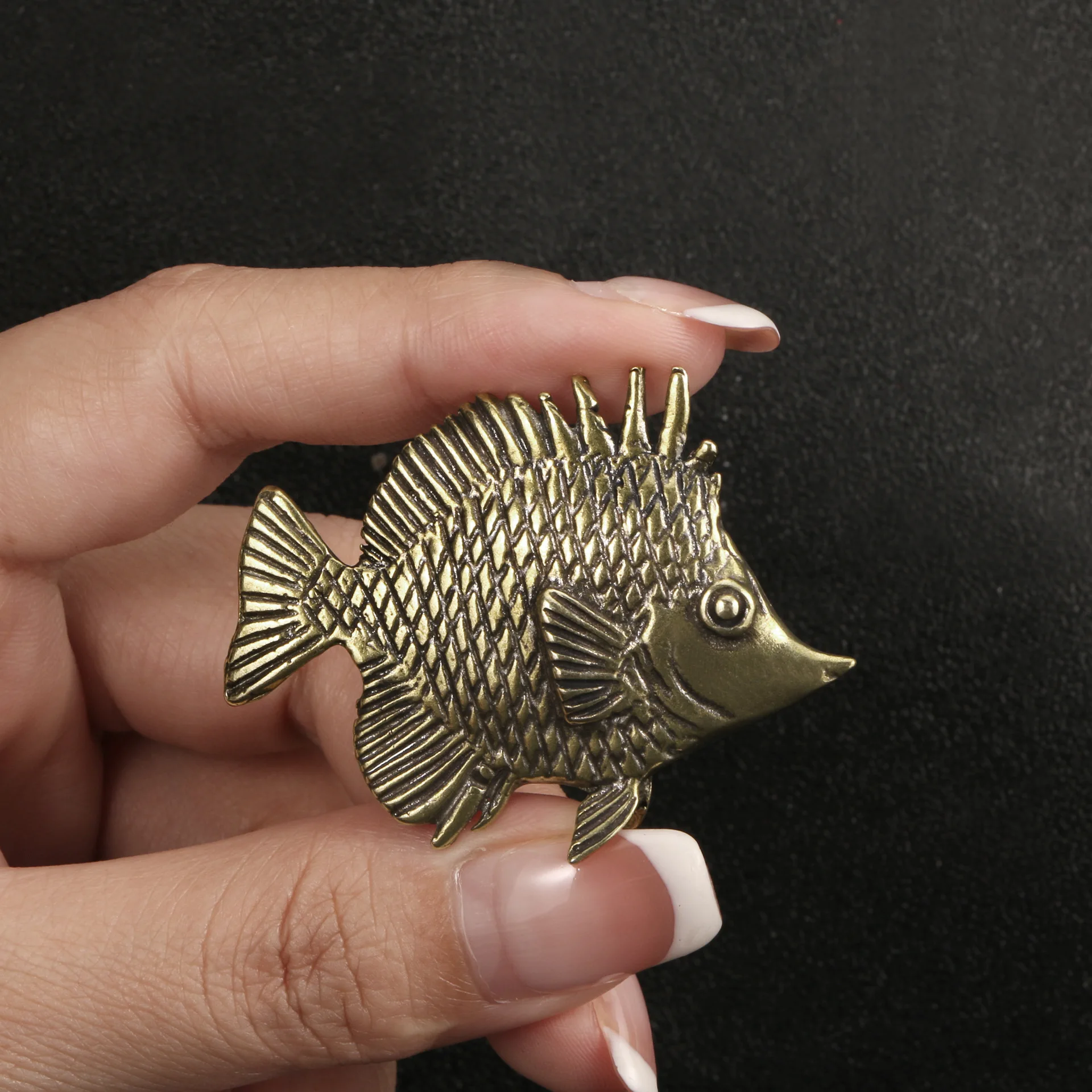Brass Ornamental Fish Antique  - Desk Setup Cute recension och pris