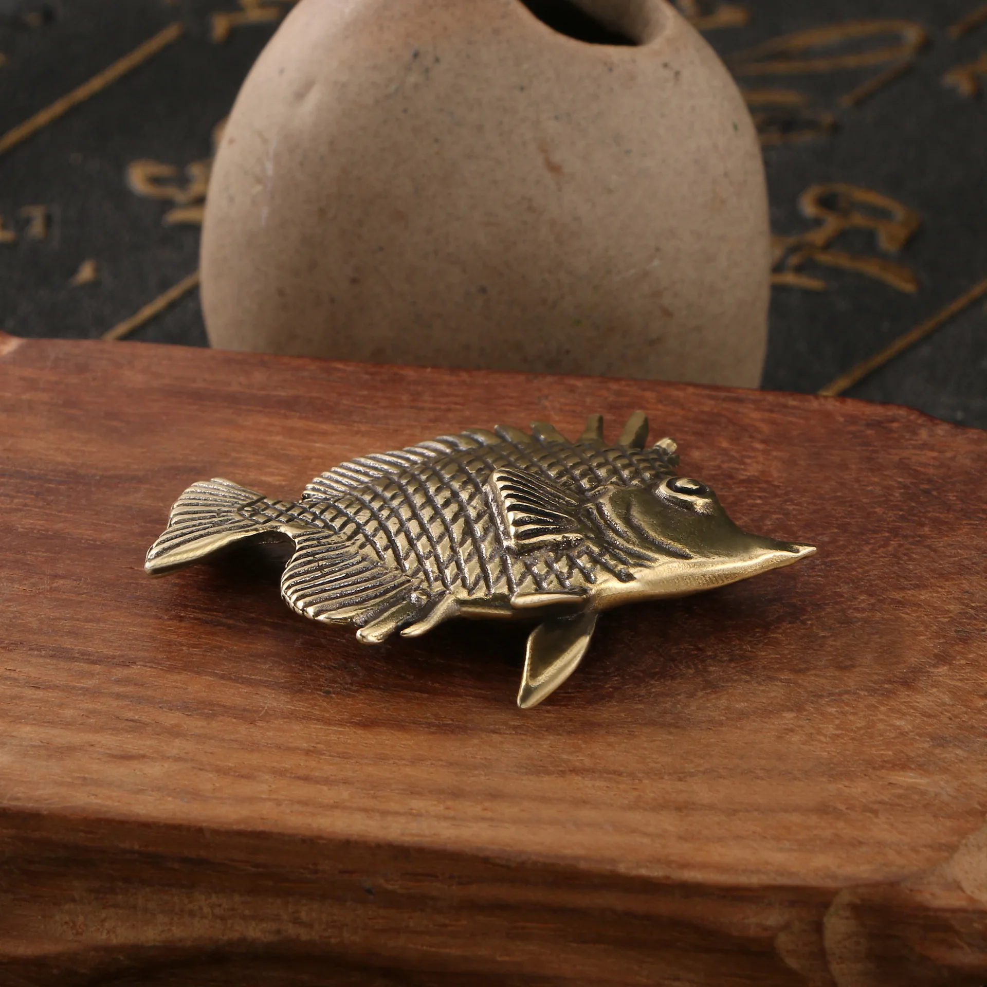 Brass Ornamental Fish Antique  - Desk Setup Cute recension och pris
