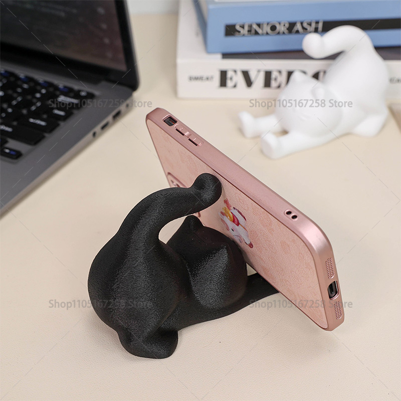 3D Printed Cute Cat Phone Hold - Desk Setup Cute recension och pris