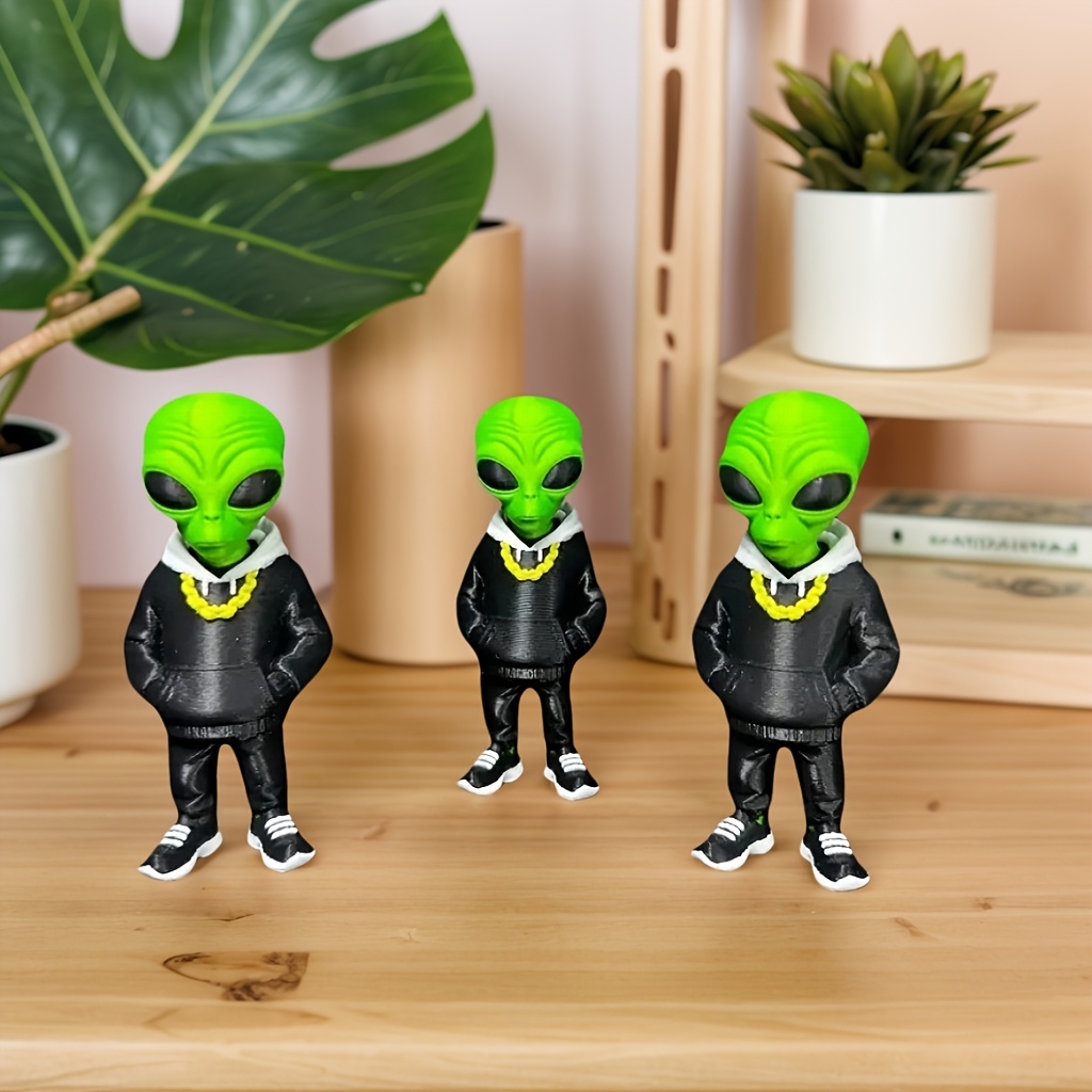 1 Piece Green Alien Figure wit - Desk Setup Green recension och pris