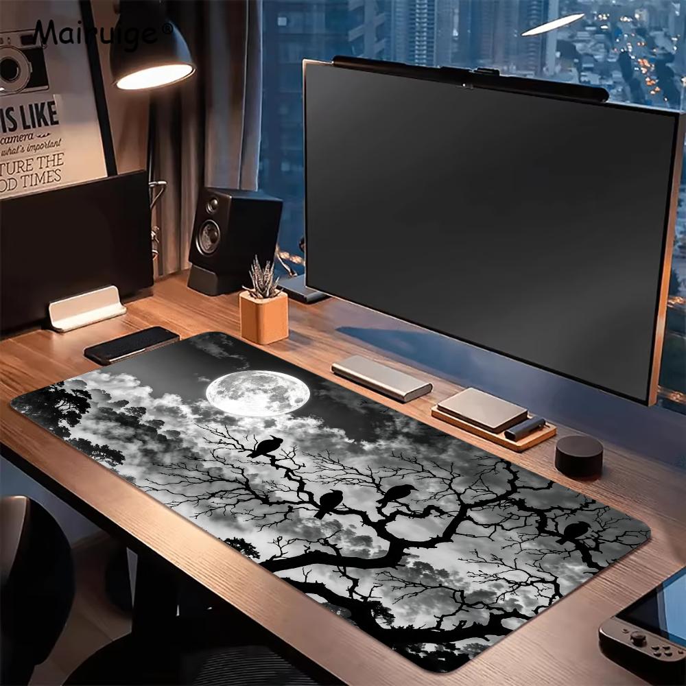 Grey Moonlit Night Large Mouse - Desk Setup Grey recension och pris