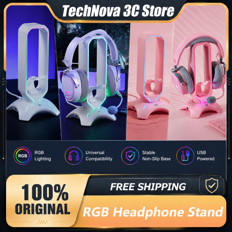 Waizowl RGB Headphone Stand Ga - Desk Setup Usb Hub recension och pris