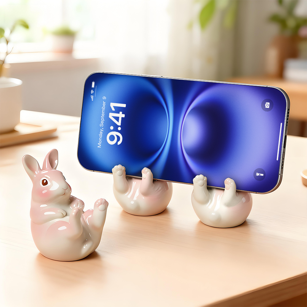 S0284 Cute Bunny Cellphone Sta - Desk Setup Cute recension och pris