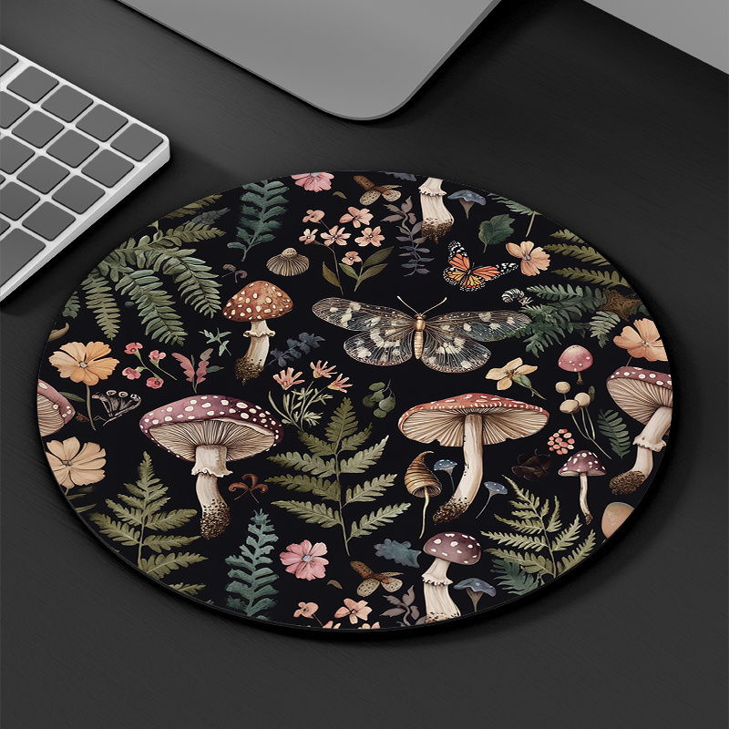 Round Forest Plant Mouse Pad R - Desk Setup Keyboard recension och pris